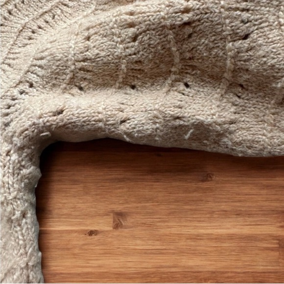 JOIE Beige / Cream / Tan Knit Sweater - Size Medium - 3/4 Sleeves - Picture 10 of 12